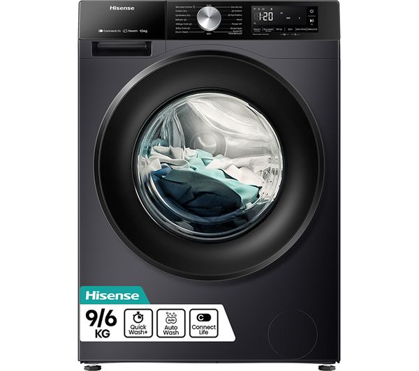 Hisense 3S Series WD3S9043BB3 WiFi-enabled 9kg Washer Dryer - Black