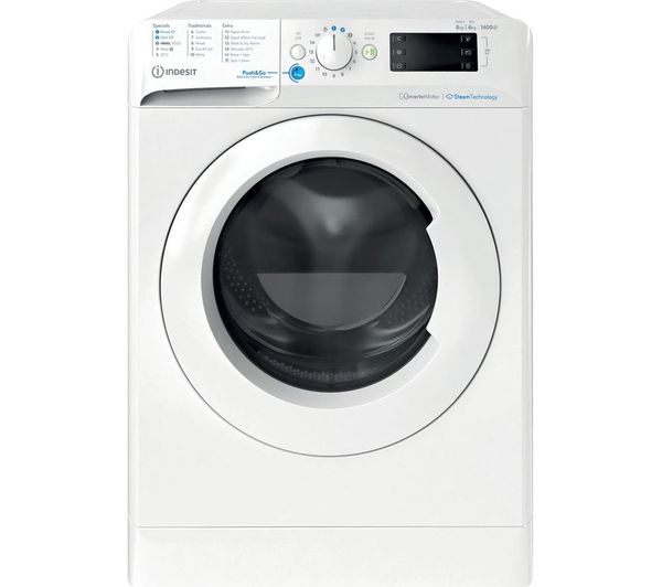 Indesit Innex Steam Push&Go BDE 86436 WV UK 8kg Washer Dryer - White