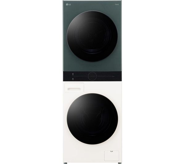 LG WashTower AI Direct Drive WT1210NBTN1 WiFi-enabled 12kg Washer Dryer - Green & Beige