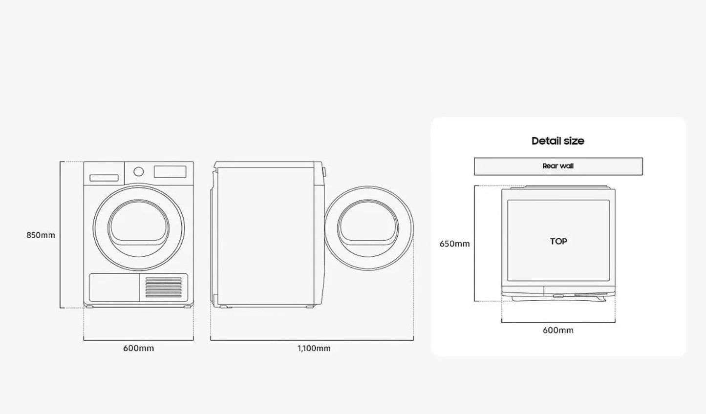 Samsung Series 5 DV90CGC0A0ABEU with OptimalDry 9kg Heat Pump Tumble Dryer Black