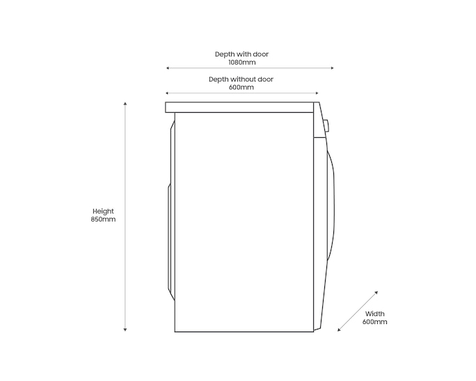 Samsung Series 6 WW90DG6U85LEU1 Bespoke AI Front-Load 9kg 1400 Spin Washing Machine White