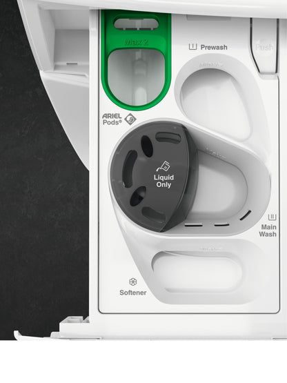 AEG 8000 LWR8516O5UD Freestanding Washer Dryer, 10kg/6kg Load, 1600rpm Spin, White