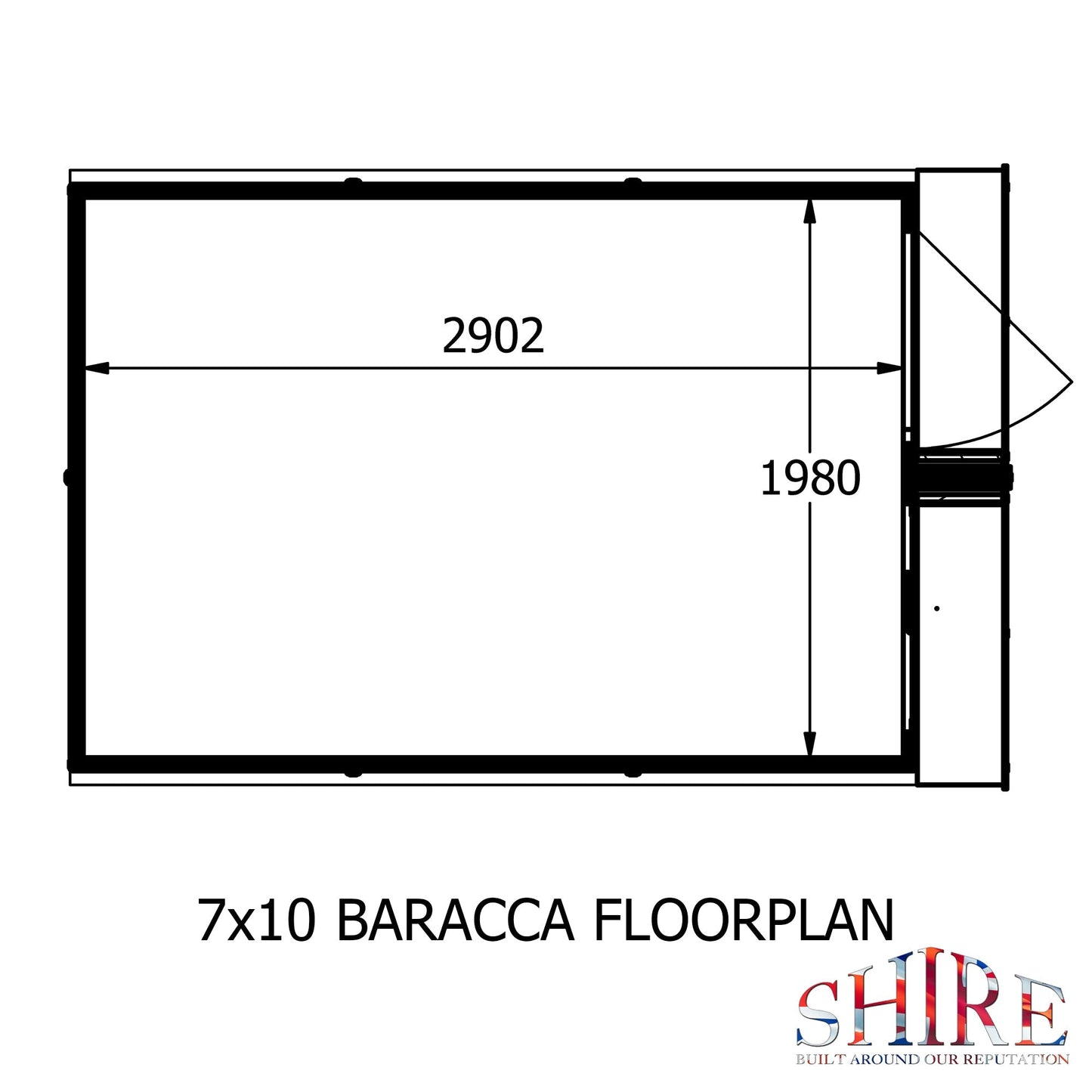 Shire Barraca 10ft x 7ft Shiplap Shed