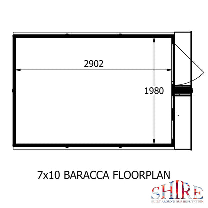 Shire Barraca 10ft x 7ft Shiplap Shed