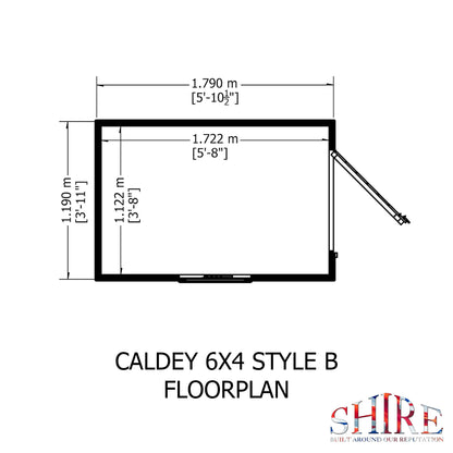 Caldey (6' x 4') Professional Storage Shed