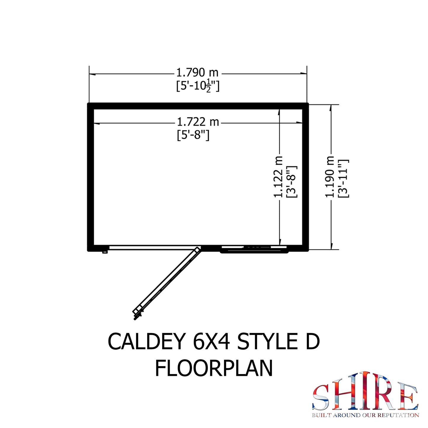 Caldey (6' x 4') Professional Storage Shed