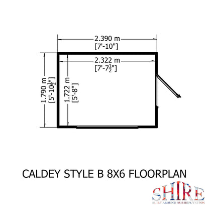 Caldey (8' x 6') Professional Storage Shed