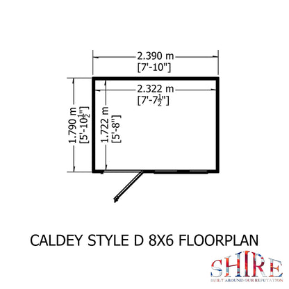 Caldey (8' x 6') Professional Storage Shed