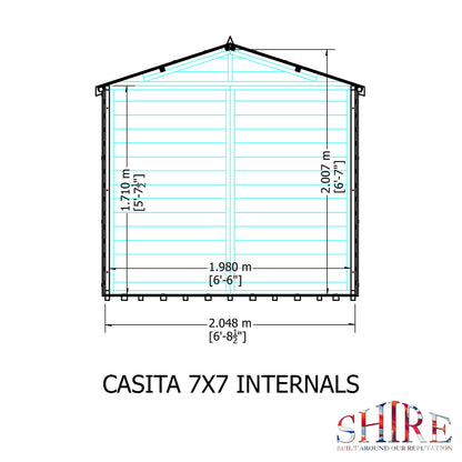 Shire Casita 7ft x 7ft Apex Garden Shed