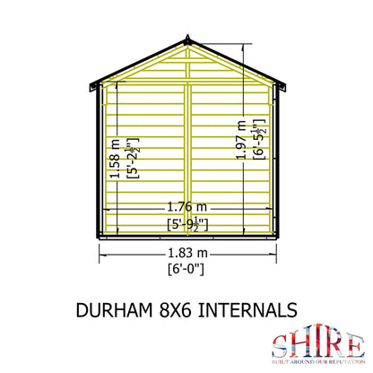 Shire Shiplap 8ft x 6ft Apex Shed (Single Door)