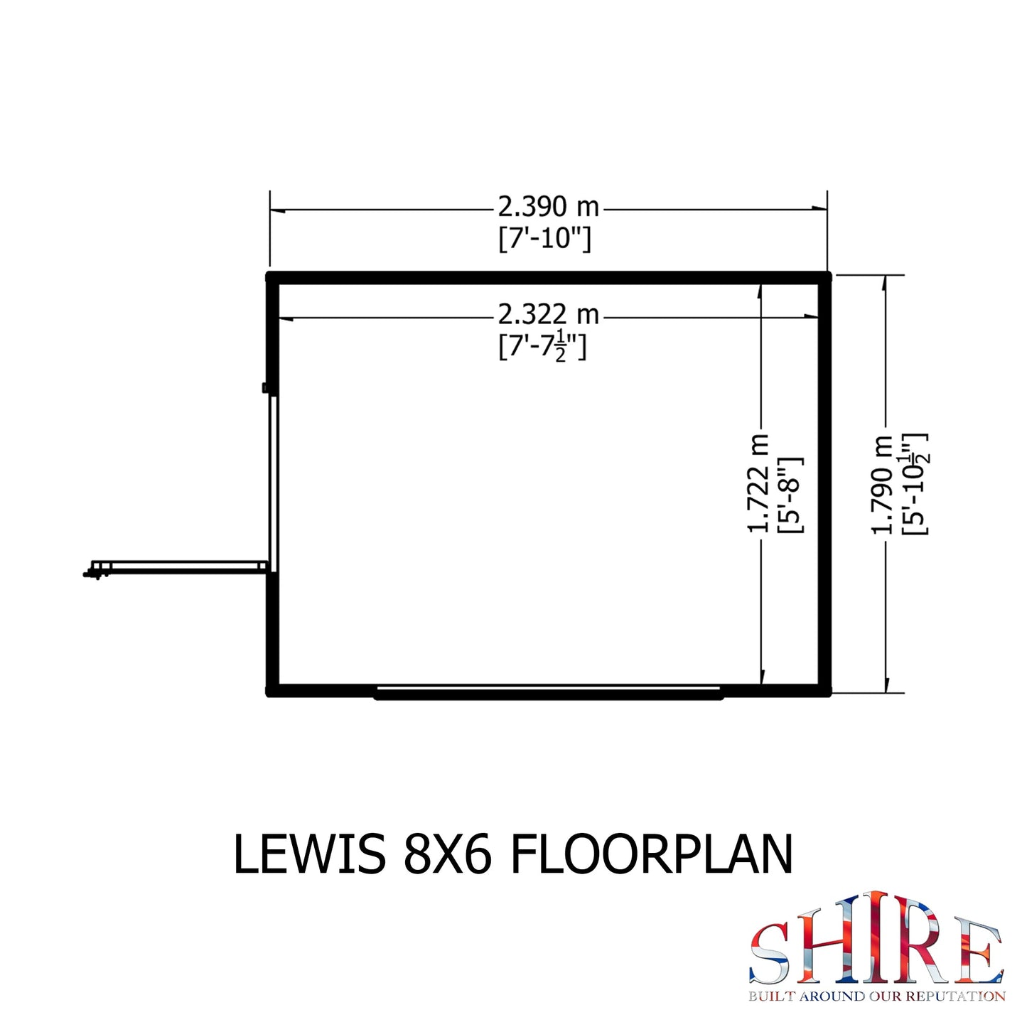 Lewis (8' x 6') Professional Storage Apex Shed
