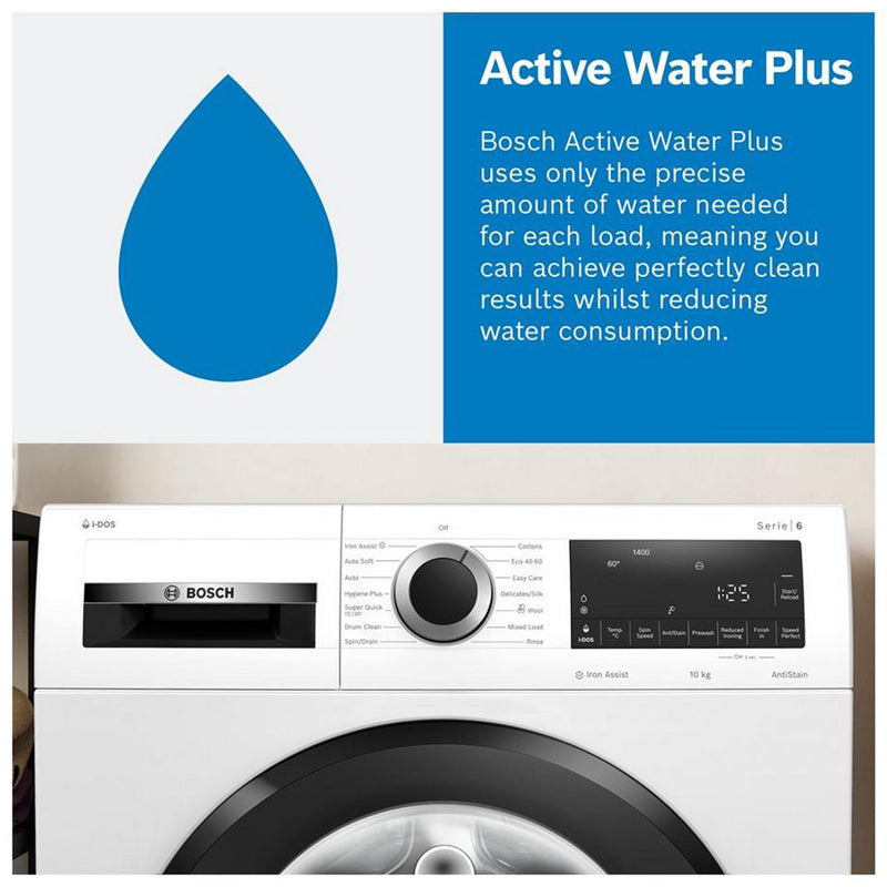 Bosch Series 6 WGG24400GB 9kg 1400 Spin Washing Machine White - Clearance