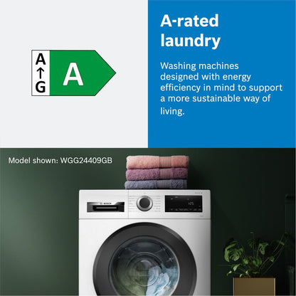 Bosch WGB256A1GB Series 8 i-DOS WiFi enabled 10kg 1400 Spin Washing Machine White