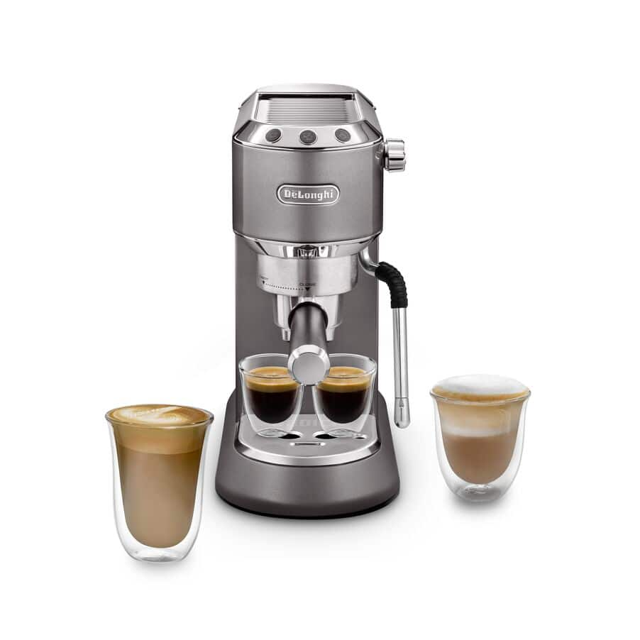 De'Longhi EC885.GY Dedica Arte Manual Espresso Coffee maker with Milk Frother - Grey
