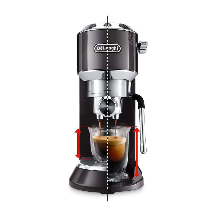 De'Longhi EC885.GY Dedica Arte Manual Espresso Coffee maker with Milk Frother - Grey