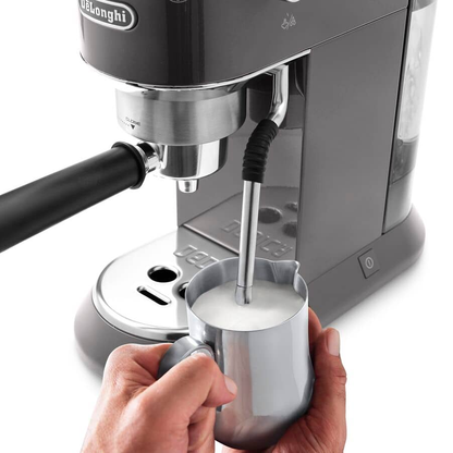 De'Longhi EC885.GY Dedica Arte Manual Espresso Coffee maker with Milk Frother - Grey