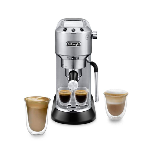 De'Longhi EC885.M Dedica Arte Manual Espresso Coffee maker with Milk Frother - Silver