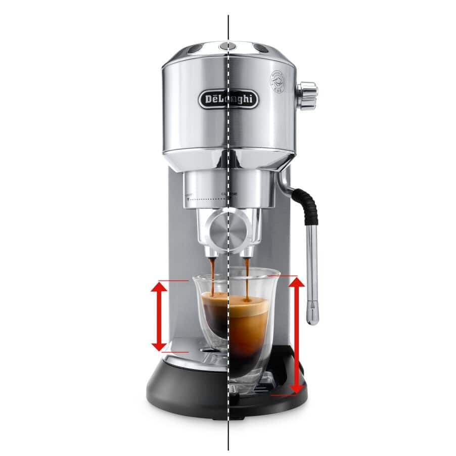 De'Longhi EC885.M Dedica Arte Manual Espresso Coffee maker with Milk Frother - Silver