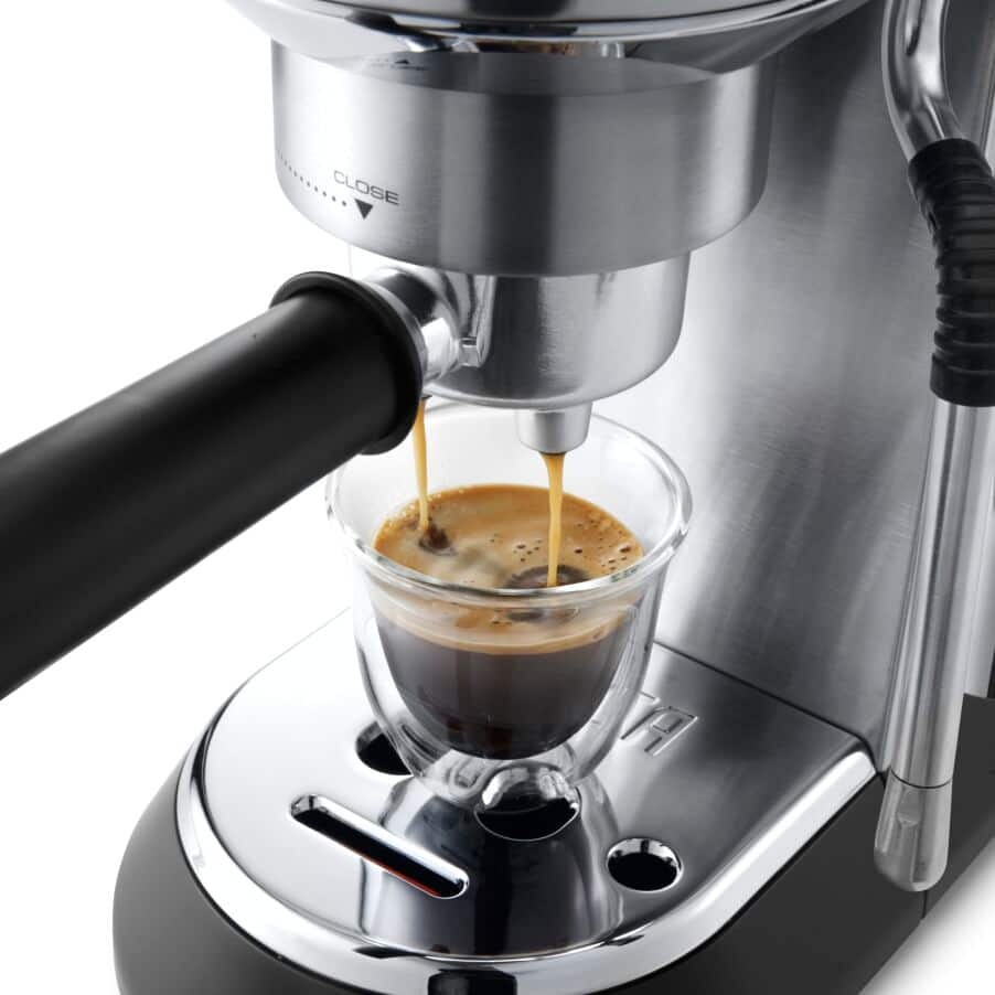 De'Longhi EC885.M Dedica Arte Manual Espresso Coffee maker with Milk Frother - Silver