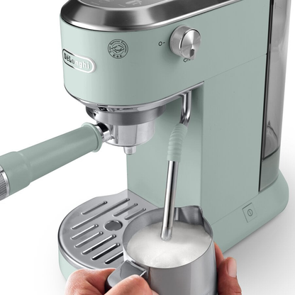 De'Longhi EC890.GR Dedica Duo with Advanced Milk Steam Wand Manual Espresso Machine Green