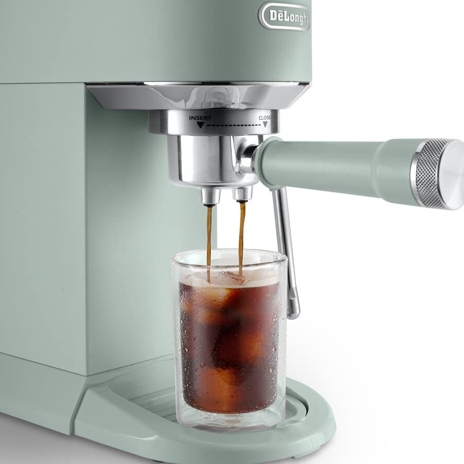 De'Longhi EC890.GR Dedica Duo with Advanced Milk Steam Wand Manual Espresso Machine Green