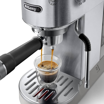 De'Longhi EC890.M Dedica Duo with Advanced Milk Steam Wand Manual Espresso Machine Silver