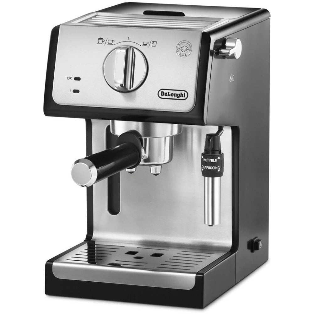 De'Longhi ECP35.31 Compact Manual Espresso Pump Coffee Machine Black and Silver