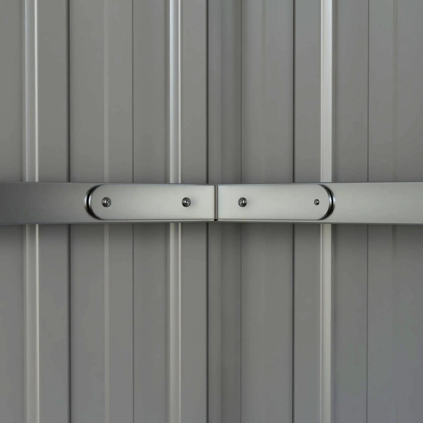 11ft x 5.6ft Dark Grey Steel Garden Shed With Lockable Doors and Gloves