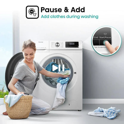 Hisense WFQA1014EVJM 3 Series 10kg 1400 Spin Freestanding Front Load Washing Machine White