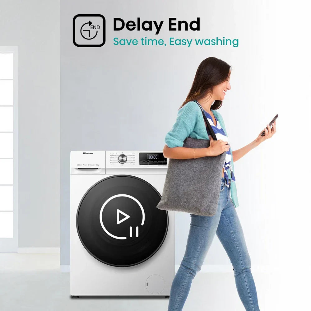 Hisense WFQA1014EVJM 3 Series 10kg 1400 Spin Freestanding Front Load Washing Machine White