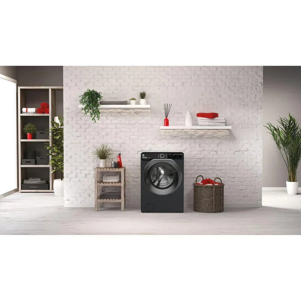Hoover HD496AMBCB 1-80 H-WASH 500 WiFi Connected 9+6kg 1400 Spin Washer Dryer Black
