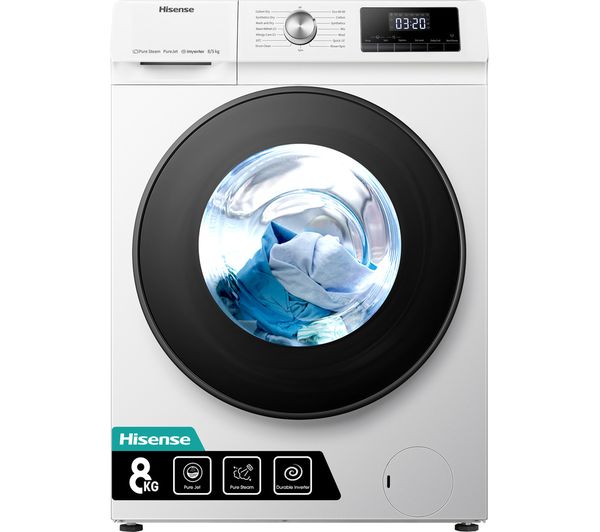 Hisense 3 Series WDQA8014EVJM 8kg Washer Dryer - White