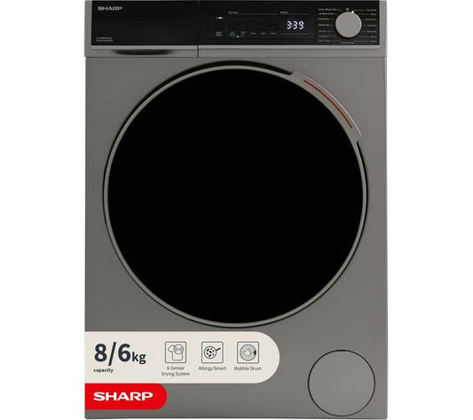 Sharp ES-NDB814CSA-EN 8kg Washer Dryer - Dark Silver