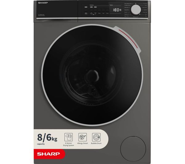 Sharp ES-NDB814CAA-EN 8kg Washer Dryer - Dark Inox