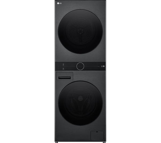 LG WashTower WT1210BBTN1 WiFi-enabled 12kg Washer Dryer - Black