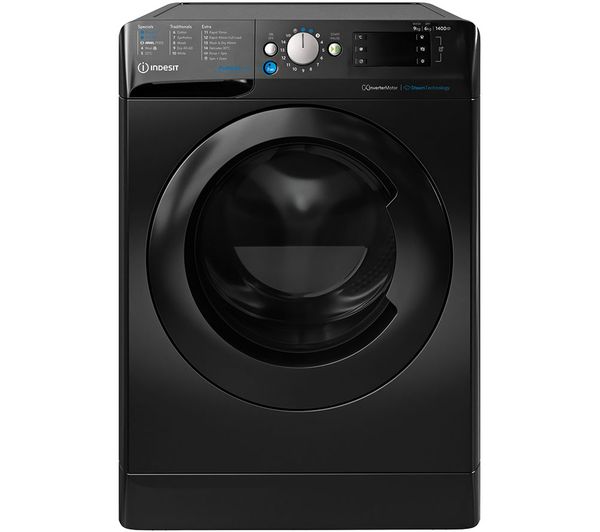 Indesit Innex Steam Push&Go BDE 96436 KV UK 9kg Washer Dryer - Black
