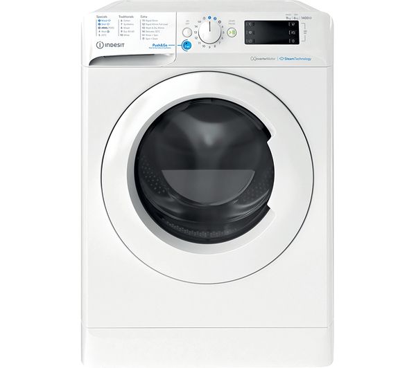 Indesit Steam Push&Go BDE 96436 WV UK 9kg Washer Dryer - White