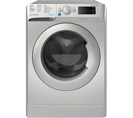 Indesit Innex Steam Push&Go BDE 96436 SV UK 9kg Washer Dryer - Silver