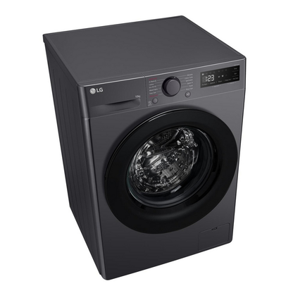 LG F4Y510GBLN1 10kg Steam 1400 Spin Freestanding Front Loading Washing Machine Slate Grey