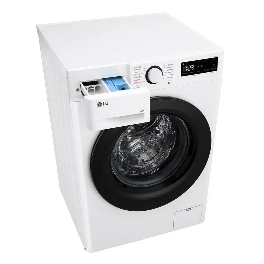 LG F4Y510WBLN1 Washing Machine Front Load 10kg 1400 Spin White - Clearance