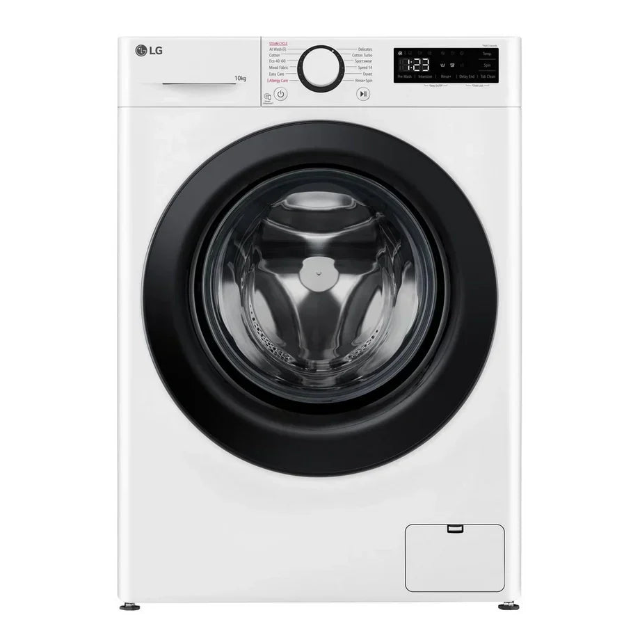 LG F4Y510WBLN1 Washing Machine Front Load 10kg 1400 Spin White - Clearance