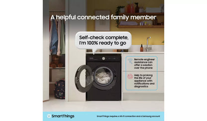 Samsung Series 5 DV90CGC0A0ABEU with OptimalDry 9kg Heat Pump Tumble Dryer Black