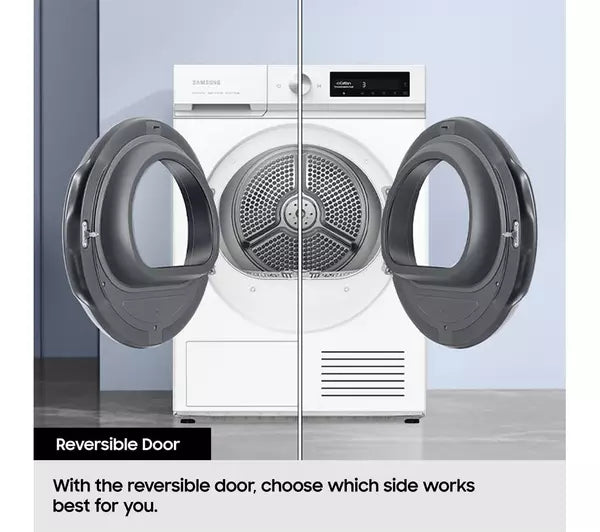 Samsung Series 5 DV90CGC0A0AEEU with OptimalDry 9kg Heat Pump Tumble Dryer White