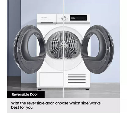 Samsung Series 5 DV90CGC0A0AEEU with OptimalDry 9kg Heat Pump Tumble Dryer White